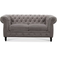 Chesterfield Cambridge 2-seters sofa - Sandfarget fløyel Chesterfield Cambridge 2-seters sofa - Sandfarget fløyel