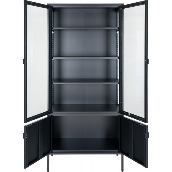 Brisbane glassskap 80x35x180 cm - Sort Brisbane glassskap 80x35x180 cm - Sort