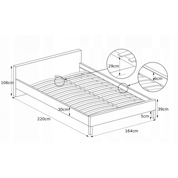 Arijana sengeramme med oppbevaring 160x200 cm - Grnn flyel