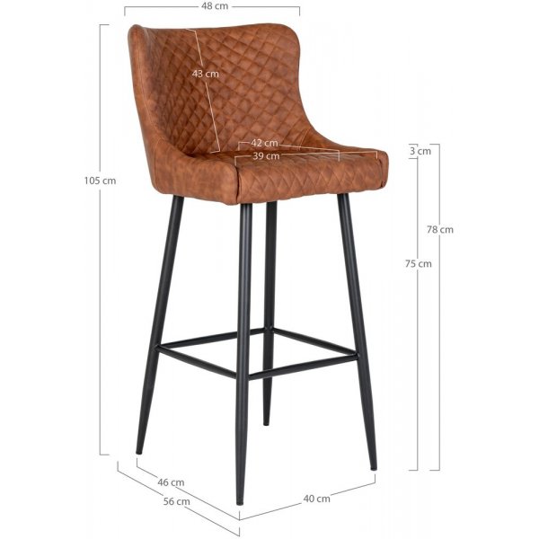 Dallas Bar krakk - Vintage brun / svart