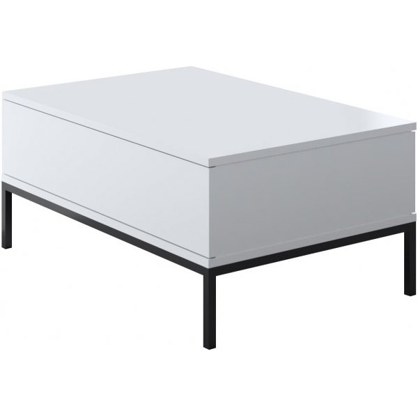 Lord sofabord 90 x 60 cm - Hvit/svart