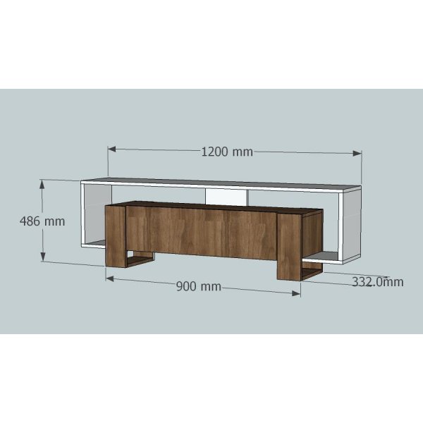 Mery mediebenk - Hvit Mery mediebenk - Hvit