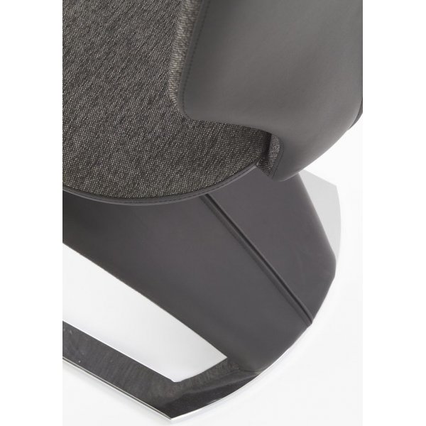 Zackary spisestol - Mrk gr/svart