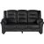 Lotas 3-seters sofa i sort PU COPY