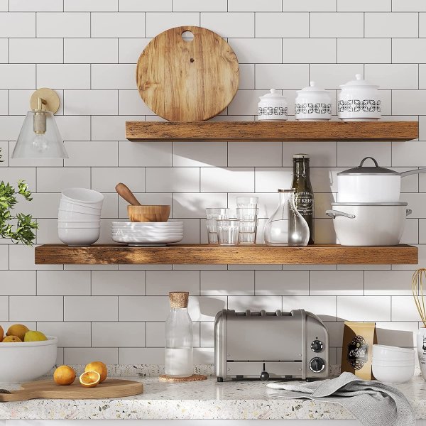 Sussex vegghylle 40 x 20 cm - Brun Sussex vegghylle 40 x 20 cm - Brun