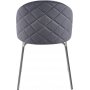 Spisegruppe Sumner 80 cm eik/hvit med 2 Plaza-stoler i gr flyel