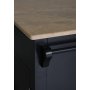 Heritage Kjkkeny med marmor - Sort ramme / Lys brun Emprador marmor