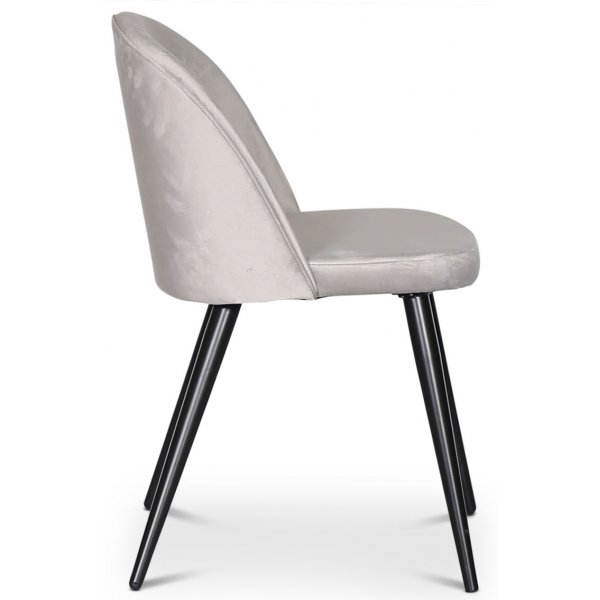 Spisestol Zeus - Svart / Lysegrå Fløyel + Tekstilrens for møbler Spisestol Zeus - Svart / Lysegrå Fløyel + Tekstilrens for møbler