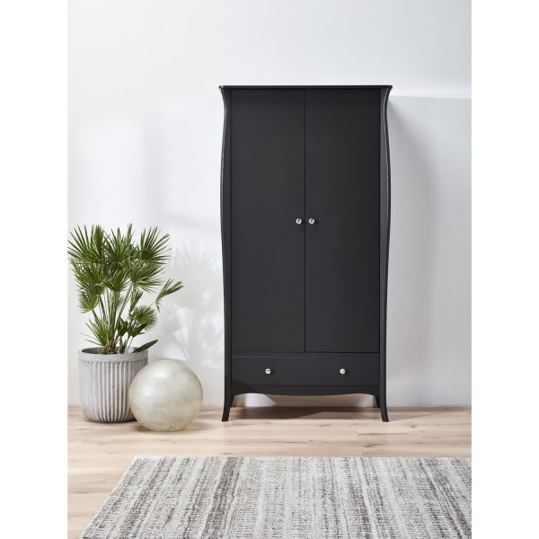 Barokk garderobe med 2 dører - Kaffe Barokk garderobe med 2 dører - Kaffe