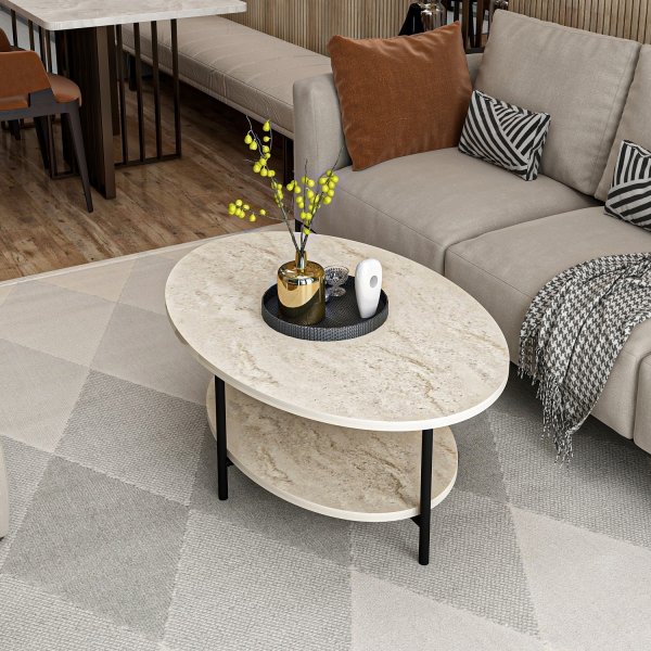 Elis salongbord - Travertin Elis salongbord - Travertin