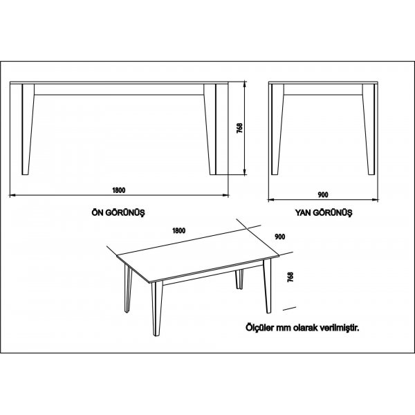 Lorenz spisebord - Valnøtt/svart Lorenz spisebord - Valnøtt/svart