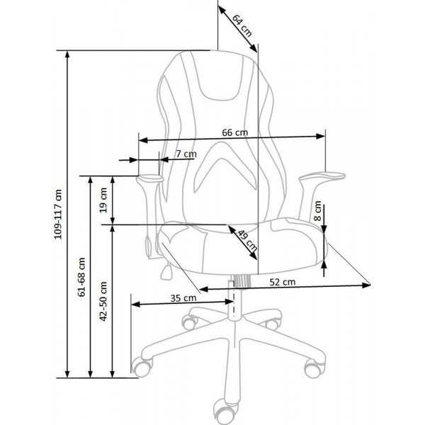 Mensa kontorstol - Grå/svart Mensa kontorstol - Grå/svart