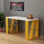 Honey skrivebord - Hvit/sennepsgul