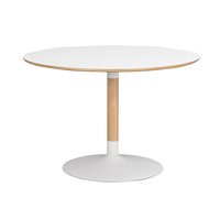 Bailey spisebord rundt - Hvit-laminat/eik trumpetfot Bailey spisebord rundt - Hvit-laminat/eik trumpetfot