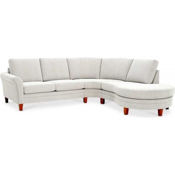 Ros hjrnesofa rund divandel hyre - Valgfri farge!