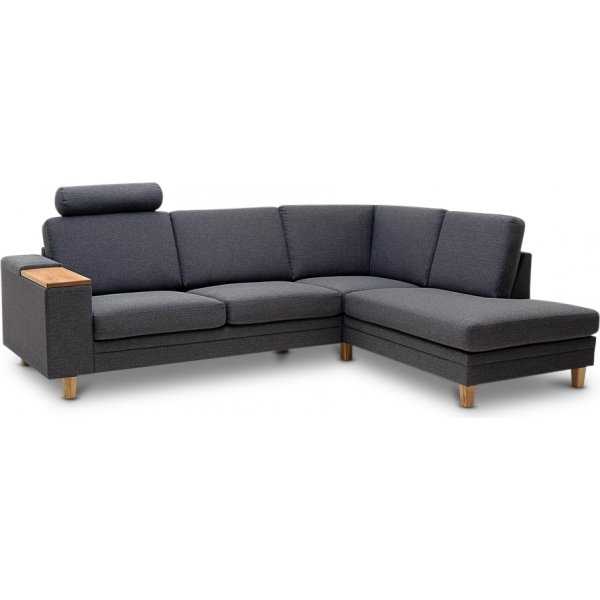 Ros Divan sofa med pen ende hyre - Alle farger