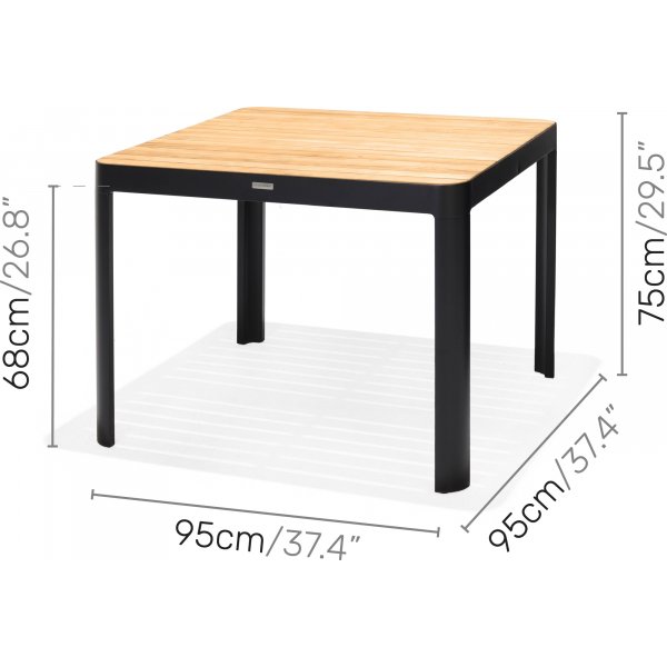 Portals spisegruppe 2 - Sort/teak Portals spisegruppe 2 - Sort/teak