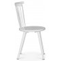 Cleo spisegruppe, rundt bord 110 cm, inkludert 4 stk. hvite Castor pinnestoler - mrk eikefiner