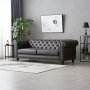 Chesterfield Royal 3-seters sofa - Svart vintage (PU skinn)
