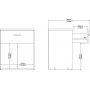 Space nattbord - Eik/hvit