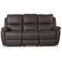 Enjoy Hollywood recliner sofa - 3-seter (el) i mrkebrunt mikrofiber