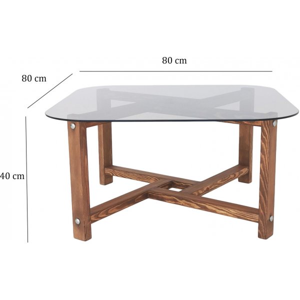 Zen salongbord 80 x 80 cm - Eik Zen salongbord 80 x 80 cm - Eik