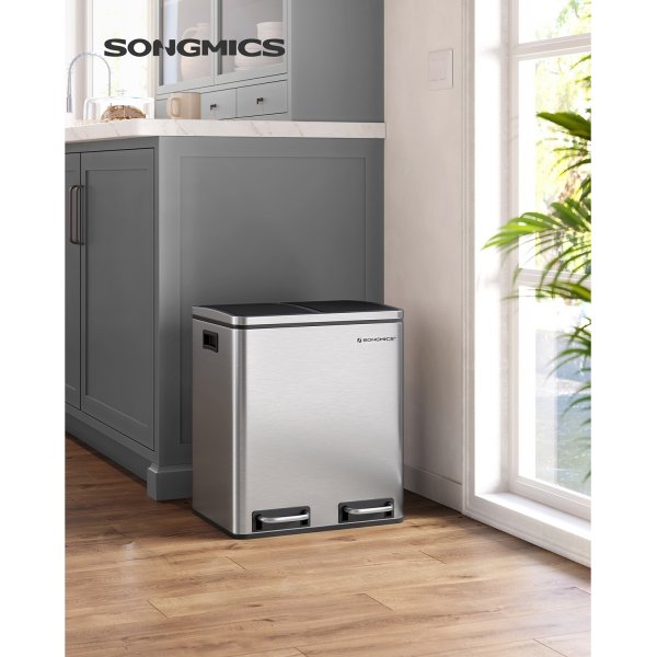 Daloa søppelbøtte 35 l - Sølv/sort Daloa søppelbøtte 35 l - Sølv/sort