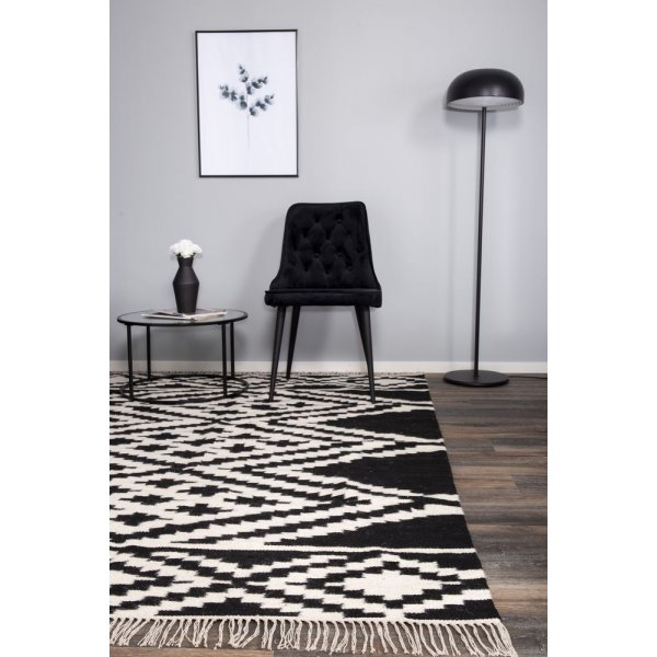 Ullteppe Rachel - Svart / Hvit Ull