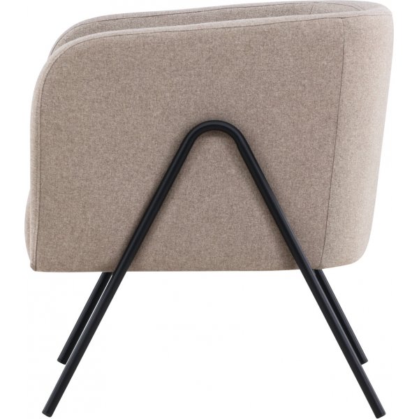 Rika lenestol - Beige/Sort Rika lenestol - Beige/Sort