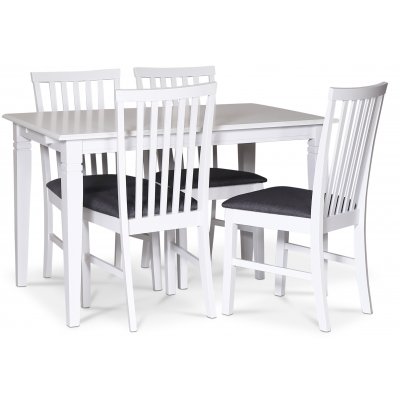 Sandhamn spisegruppe 120 cm bord med 4 sandhamn stoler + 3.00 x Mbelftter