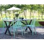 Spisegruppe Scottsdale: 150 cm grtt trebord inkludert 4 stk. Bally stablebare stoler