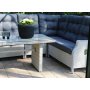 Lingens utegruppe hjrnesofa med bord - Beige kunstrotting