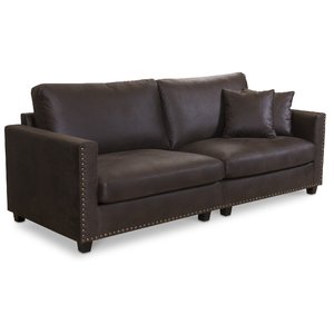 Avenue 4-seters sofa med nagler - Brun vintage