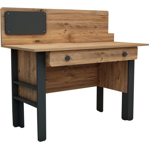 Valerin skrivebord 120 x 60 cm - Furu/antrasitt