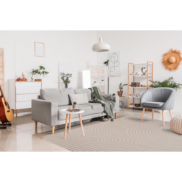 Genova Zen maskinvevde teppe Hvit Genova Zen maskinvevde teppe Hvit