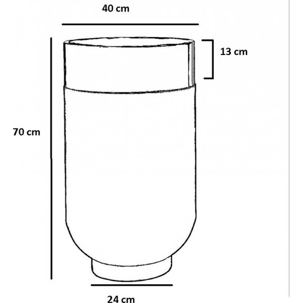 Bud sidebord 70 cm - Sort/hvit Bud sidebord 70 cm - Sort/hvit