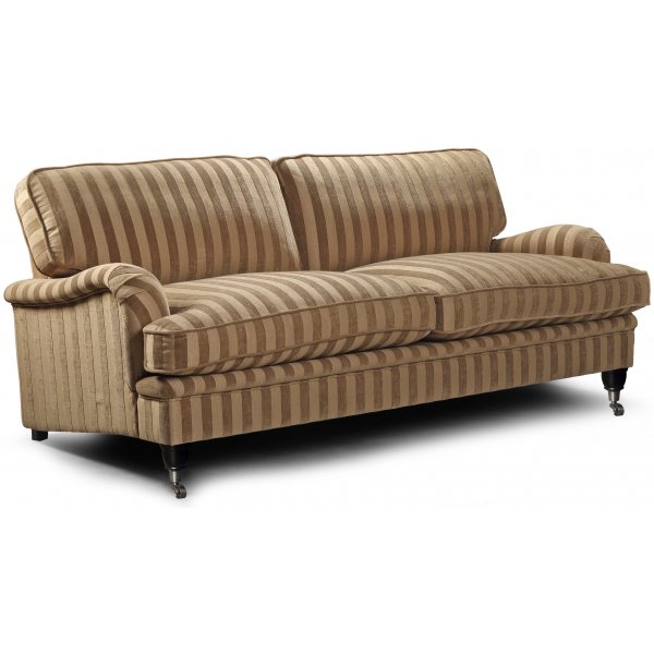 Howard Sir William 3-seter sofa (Dun) - Mobus Darkbeige Stripe Howard Sir William 3-seter sofa (Dun) - Mobus Darkbeige Stripe