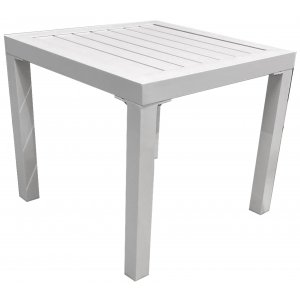 Vencie sidebord - Hvit aluminium + Møbelpleiesett for tekstiler