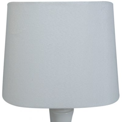 Oval lampeskjerm 27x18 cm - Hvit (grovt linty)