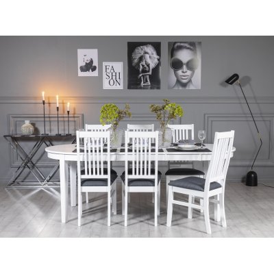 Gs spisebord oval uttrekkbart - Hvit + Mbelftter