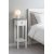 Nattbord Hugo Small - 70 cm (hvit med bertongtopp) + Tekstilrens for mbler