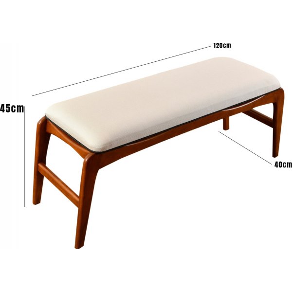 Berøringsbenk - Valnøtt/krem Berøringsbenk - Valnøtt/krem