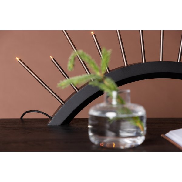 Björnrike lysestake - Sort/Kobber Björnrike lysestake - Sort/Kobber