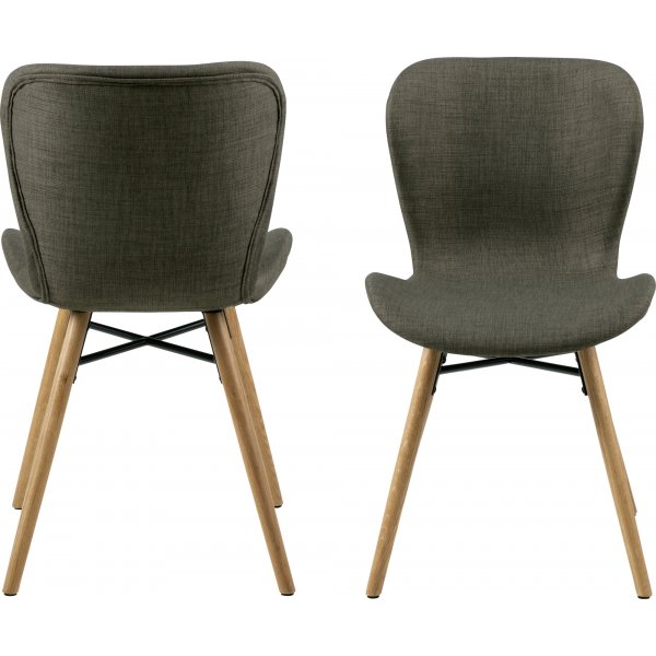 Batilda spisestol - Khaki/eik Batilda spisestol - Khaki/eik