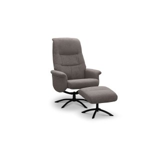 Basel svingbar lenestol + fotskammel - Beige Basel svingbar lenestol + fotskammel - Beige