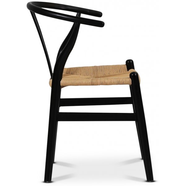 Brandon spisestue stol - Svart / Tausete