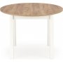 Spisegruppe Berivan 102-142 cm eik/hvit med 4 Industry-stoler i brstet stl
