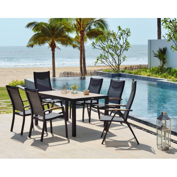 Panama spisegruppe 4 - Sort/teak
