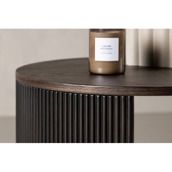 Bristol sofabord Ø60 cm - Semsket skinn Bristol sofabord Ø60 cm - Semsket skinn