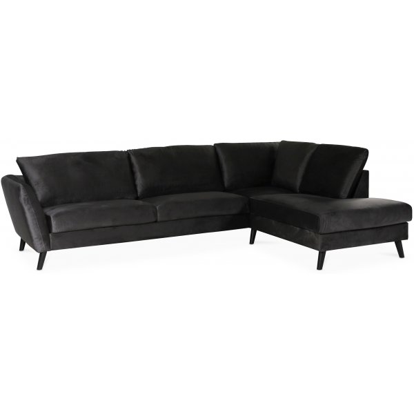 Country sofa med åpen ende høyre - Antrasittgrå (fløyel) Country sofa med åpen ende høyre - Antrasittgrå (fløyel)